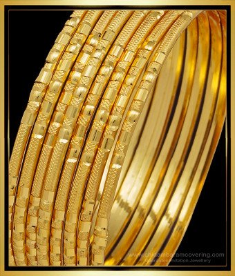BNG502 - 2.8 Size Trendy Matt Finish Daily Wear Thin Bangles Set Of 8 Bangles for Women
