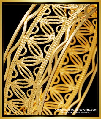BNG522 -2.8 Size New Model Light Weight Screw Type 1 Gram Gold Kada Bangle Online