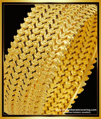 BNG525 -2.8 Size Real Gold Look Bridal Wear Kada Bangle Gold Plated Jewellery Online