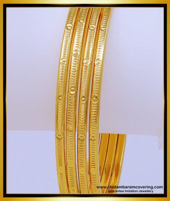 BNG540 - 2.8 Size Original Impon Gold Bangles Design Bridal Wear Set Of 4 Bangles Online 