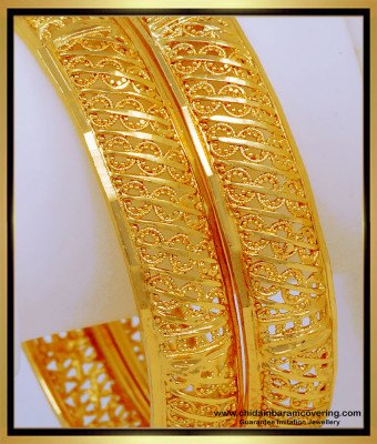 BNG588 - 2.8 Size Excellent Quality Gold Plated New Broad Bangles Design Best Price Online