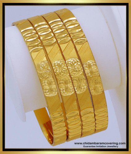 BNG633 - 2.8 Size Latest Model Gold Plated Imitation Bangles Buy Online