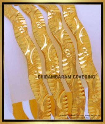 BNG703 - 2.4 Size Daily Wear Bangles Design Gold Plated Bangles Set