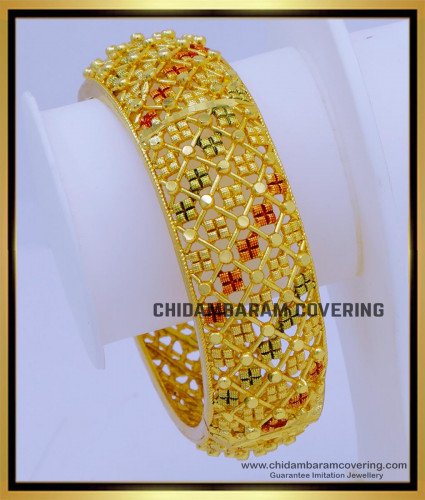 BNG746 -2.4 Size Beautiful Gold Forming Screw Type Gold Kada Bangles for Ladies