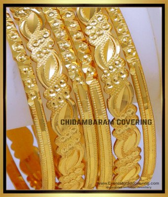 BNG794 - 2.8 Size Latest Bridal Modern Gold Bangles for Women