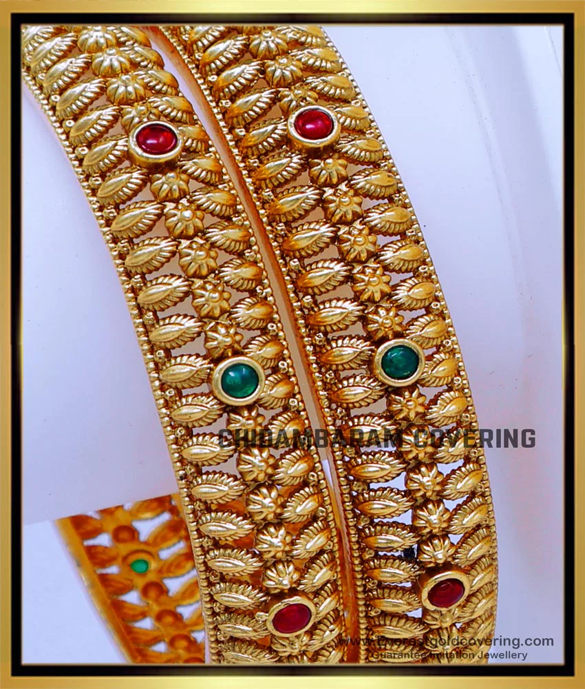 Buy Latest Antique Bangles Gold Design for Wedding