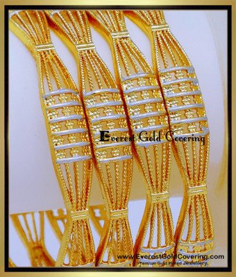 BNG900 - 2.8 Size New Model Gold Bangles Design for Wedding