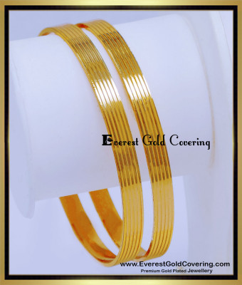 BNG912 - 2.6 Simple Light Weight Casual Daily Wear Gold Bangle