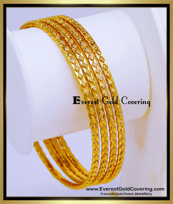 BNG925 - 2.8 New Model 1 Gram Gold Plated Bangles for Daily Use