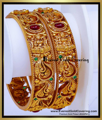 BNG988 - 2.6 Antique Jewellery Artificial Lakshmi Bangles Online