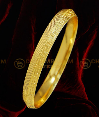 BCT123 - 2.8 Size Buy Latest Daily Use Pure Gold Plated Designer Punjabi Hand Kada Design for Men 