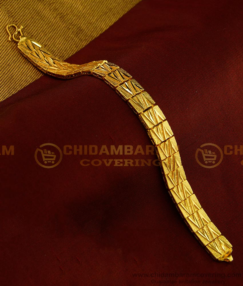 BCT171 - New Gold Pattern Party Wear Gold Plated Broad Bracelet Guaranteed Jewelry