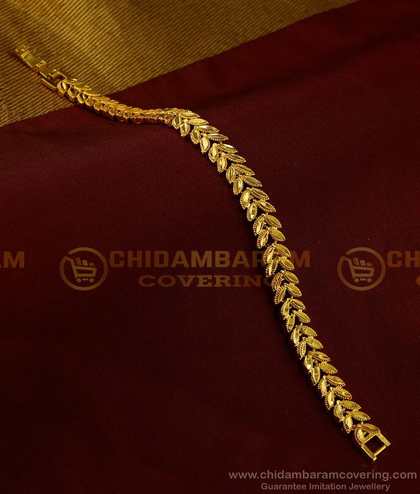 BCT189 - Beautiful Real Gold Style Leaf Design Thick Bracelet Gold Covering Jewelry Online BCT189 - Beautiful Real Gold Style Leaf Design Thick Bracelet Gold Covering Jewelry Online