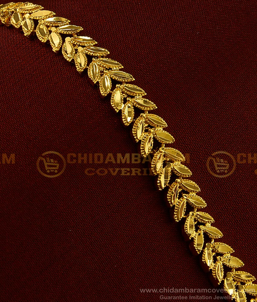 BCT189 - Beautiful Real Gold Style Leaf Design Thick Bracelet Gold Covering Jewelry Online BCT189 - Beautiful Real Gold Style Leaf Design Thick Bracelet Gold Covering Jewelry Online