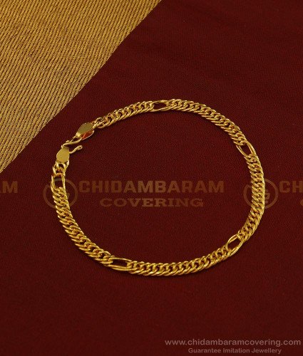 BCT198 - 8 Inch Gold Bracelet Design One Gram Gold Link Chain Bracelet Guaranteed Jewellery