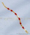 BCT223 - Beautiful Gold Plated Light Weight Red Crystal Hand Bracelet for Teenage Girls karugamani bracelet-gold-bracelet-design-hand-chain-for-girls-one-gram-gold-bracelet-covering-bracelet-gold-covering-bracelet-stone-bracelet-girls-bracelet,women bracelet