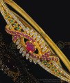BCT234 - 2.6 Elegant Party Wear American Diamond Multi Stone One Gram Gold Bracelet Online stone bracelet, covering bracelet, one gram gold bracelet, open type bracelet, kada bracelet, kappu bracelet, bangles, adjustable bracelet, 1 gram gold jewellery,