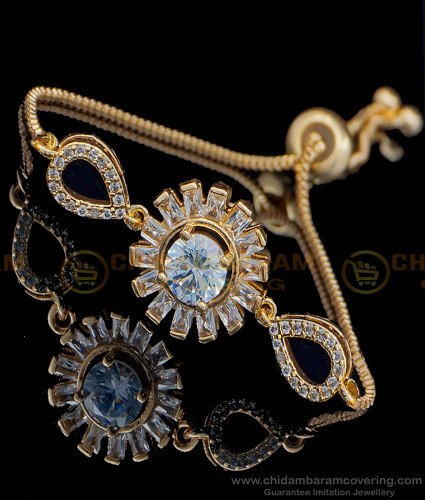 BCT297 - Beautiful Rose Gold Adjustable Chain Western Bracelet Fashion Jewellery Online