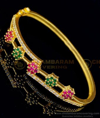 BCT317 - Attractive Kappu Pattern 1 Gram Gold Plated Stone Bracelet for Women