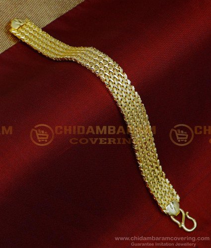 BCT433 - Best Quality Real Gold Look 2 Gram Gold Bracelet Design for Man