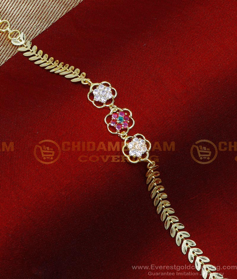 Beautiful Party Wear White and Ruby Stone Bracelet Bracelet, bracelet for women, bracelet for men, bracelet women gold, bracelet of gold, bracelet mehndi design, bracelet new design gold, bracelet for women gold designs, 2 gram gold bracelet for ladies, 2 gram gold jewellery, 2 gram gold jewellery with price