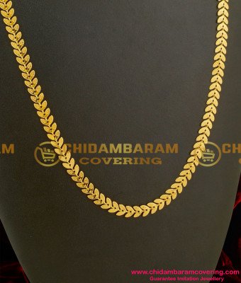 CHN033-LG - 30 Inches Trendy Double Side Leaf Design Long Chain For Women Buy Online