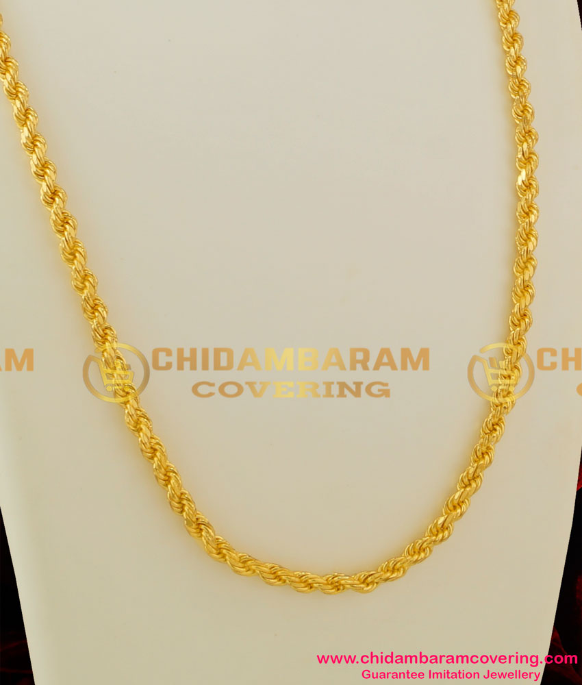 CHN039-LG - 30 inches Long Gold Plated Thirumangalyam Kodi (Thali Saradu) Chain