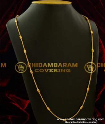 CHN046-LG - 30 Inches Daily Wear Light Weight Cylinder Shape Design Long Chain Buy Online