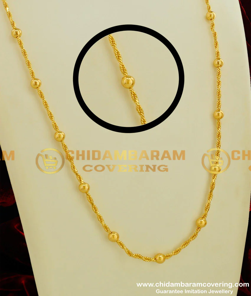 Buy Latest Collection Gold Plated Ball Disco Chain Design Buy Online