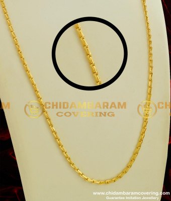 CHN066-LG - 30 inches Long One Gram Wheat Chain Gold Design Plain Chain for Men and Women