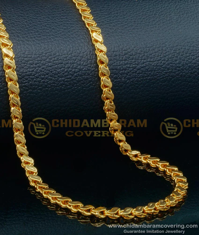 Buy 30 Inches Long Chain Chidambaram Covering Gold Plated Grand Look ...