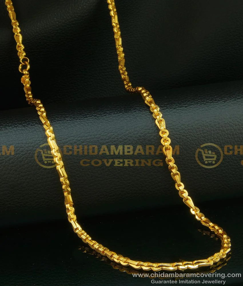 Buy Gold Plated Chadramikhi 2+1 Chain Design Flexible Cutting Daily ...