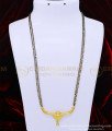 CHN200 - Gold Forming Modern White Stone Pendant with Black Beads Mangalsutra for Women black beads mangalsutra, long Mangalsutra,