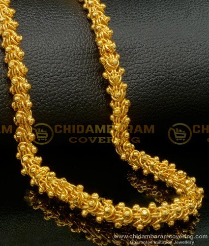 CHN239-LG - 30 Inches Long One Gram Gold Daily Use Heavy Thick Gold Chain for Men 