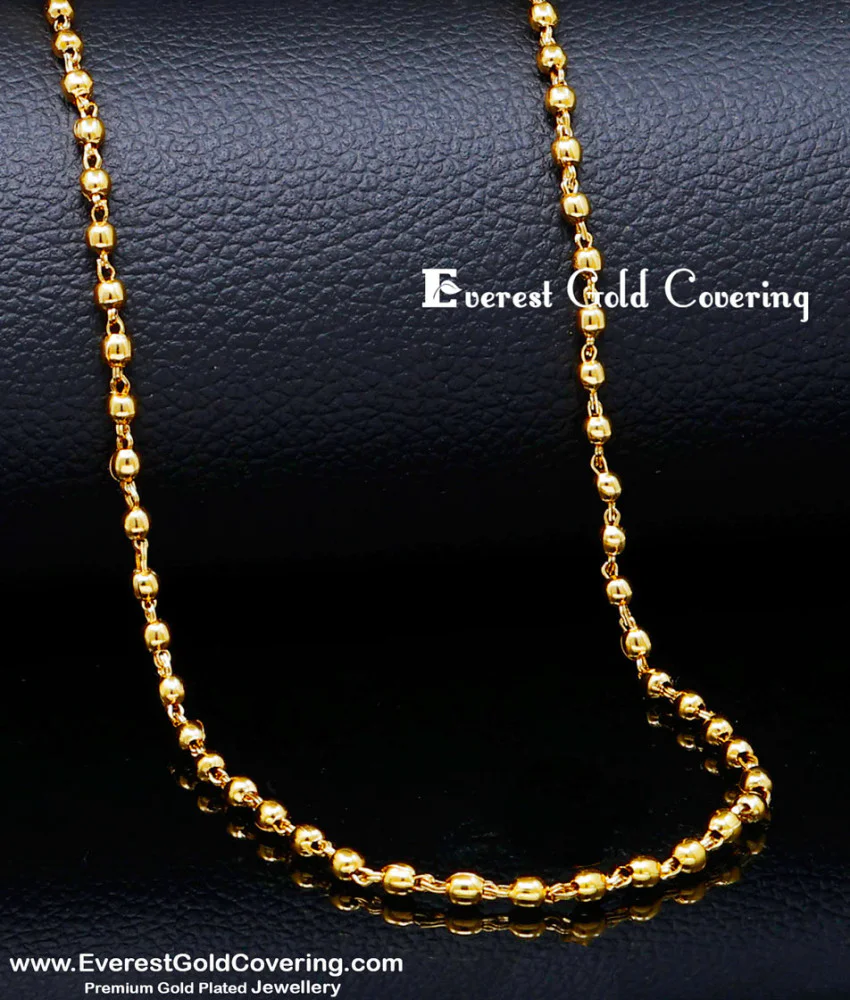 Buy Gold Plated Daily Wear Gold Beads Chain Designs Online
