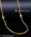 Gold Plated Square Chain with Ball Design for Daily Wear Lightweight Gold-Plated Square Chain with Ball Design for Women