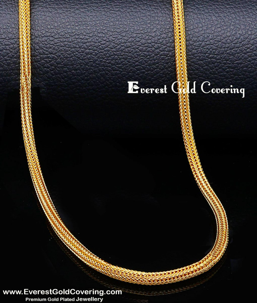Premium Gold Plated Light Weight Chain for Women Luxury Gold-Finish Flexible Chain