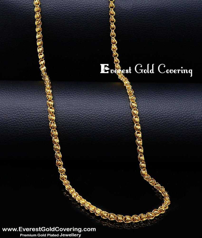 First Quality Gold Plated Thick Kerala Chain Design for Men 1 gram gold chain