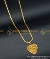 DCHN136 - Real Gold Design Heart Shape Medium Size Designer Pendant with Chain for Female covering dollar chain, covering dollar,