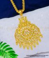 DCHN174 - Latest Collection American Diamond White Stone Pendant with Long Chain Online dollar chain. pendant chain, dollar with chain, pendant with chain, gold dollar chain, gold locket chain, south indian jewellery, one gram gold jewelry,