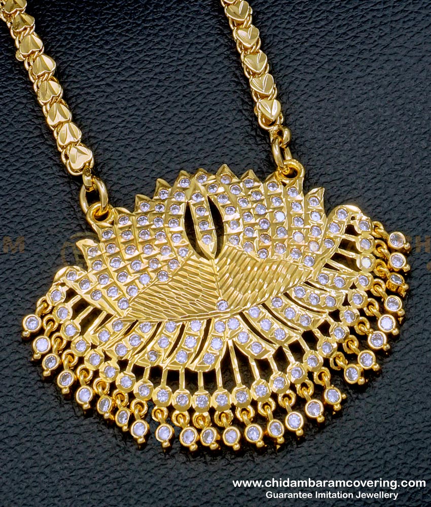 DLR188 - Impon Lotus Design Dollar Chain Gold Plated Jewellery 