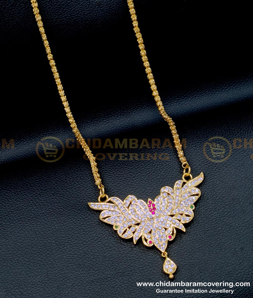 Real Gold Design Impon Stone Dollar with Long Chain Designs