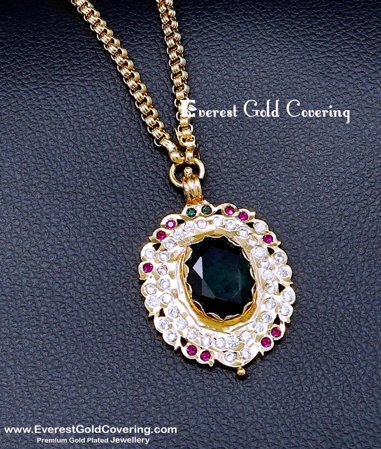 green emerald pendant