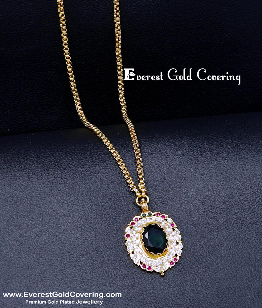 green emerald pendant