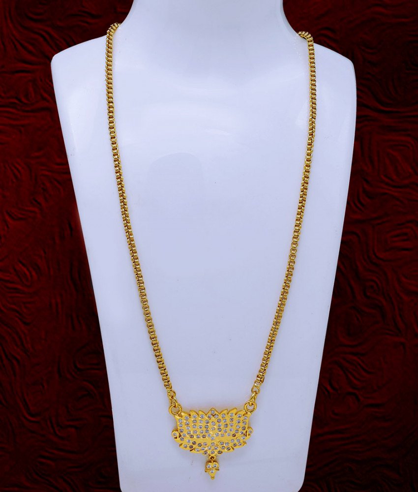 lotus design gold pendant
