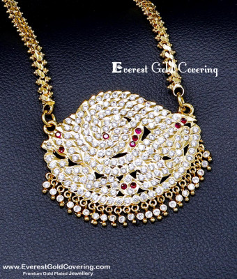DLR342 - Traditional Impon Ad Stone Sangu Design Dig Dollar Chain