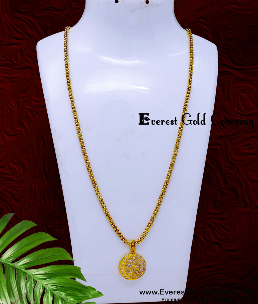 DCHN332 - Gold Plated Daily Wear Chain with Pendant for Women