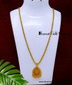 DCHN333 - Gold Plated Long Chain with Dollar Designs for Women