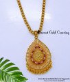 DCHN333 - Gold Plated Long Chain with Dollar Designs for Women