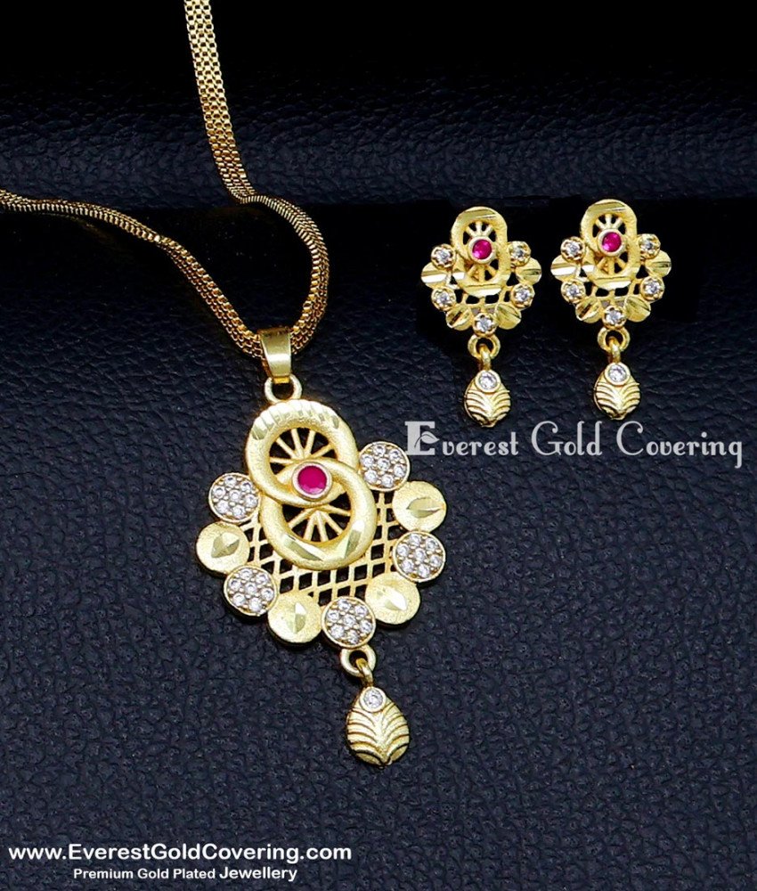 daily wear pendant set gold